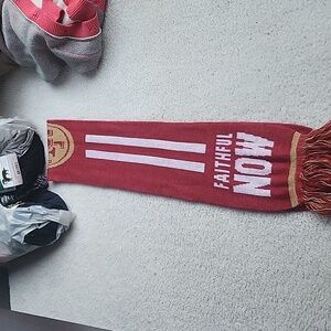 Faithful then , faithful now san francisco 49ers scarf.
